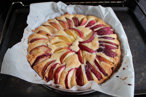 Tarte comme un gateau aux pêches