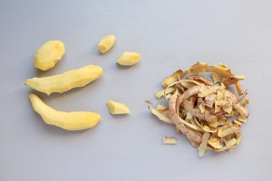 Comment préparer et conserver le gingembre - Racine de gingembre pelée et épluchures