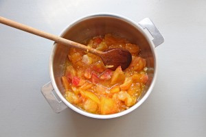 nouilles soba froides au coulis de tomate ananas
