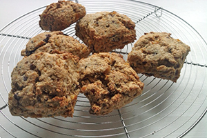 Scones au chocolat et aux zestes d'orange