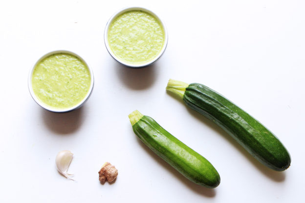 Gaspacho de courgette, soupe glacée à la courgette